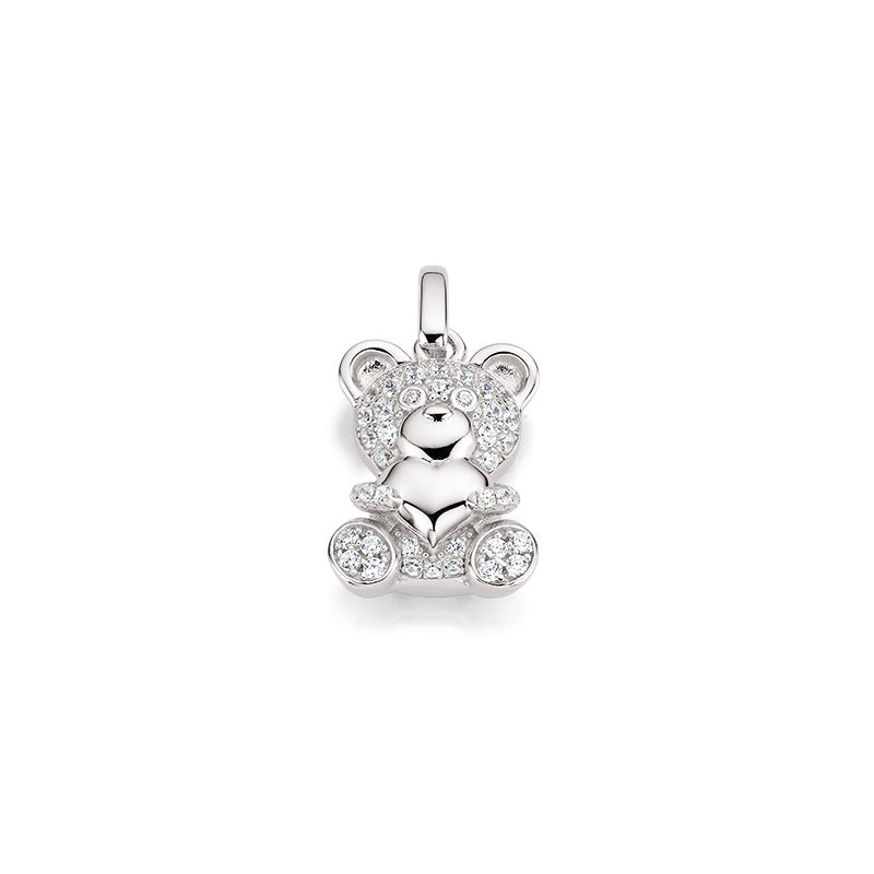 Teddy Anhänger 925 Silber & Gold – Niedlicher Bär Kettenanhänger