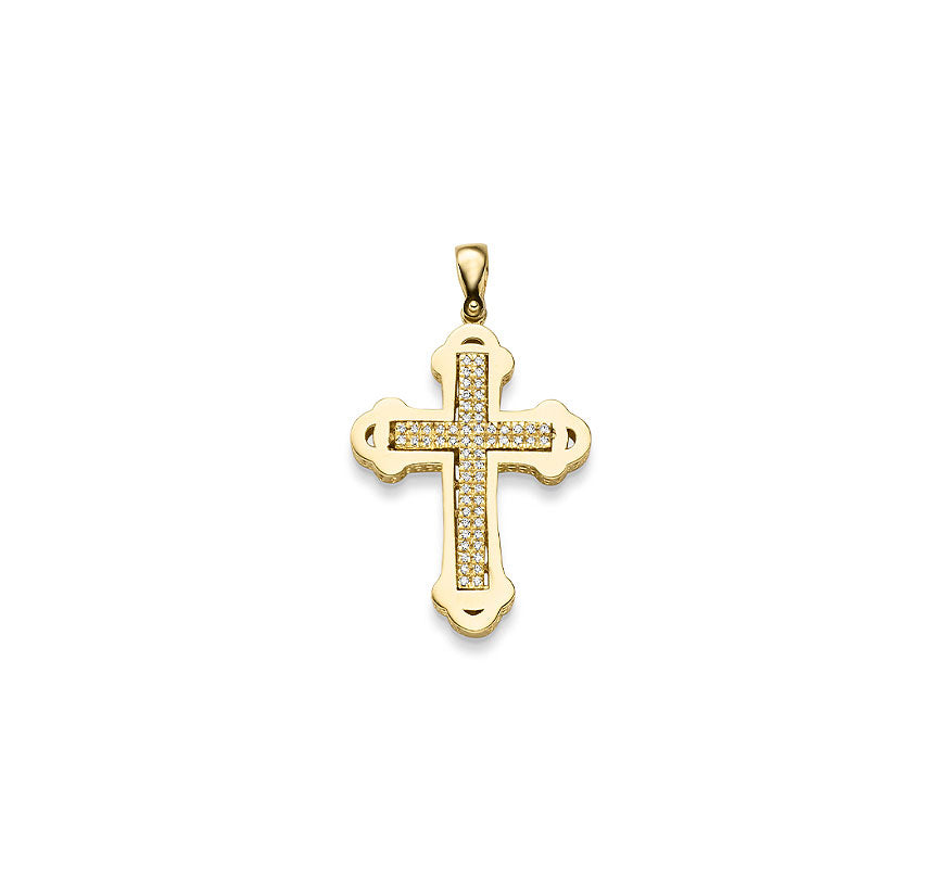 Diamant Kreuz Anhänger 585 Gold