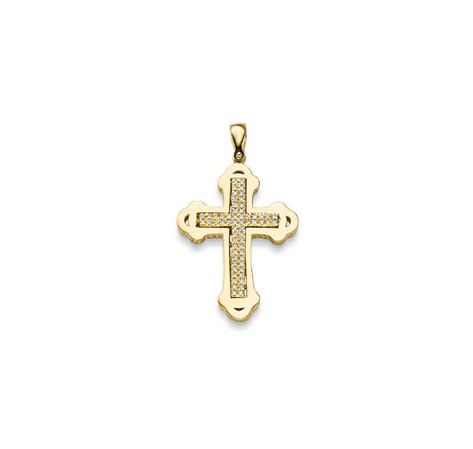 Diamant Kreuz Anhänger 585 Gold